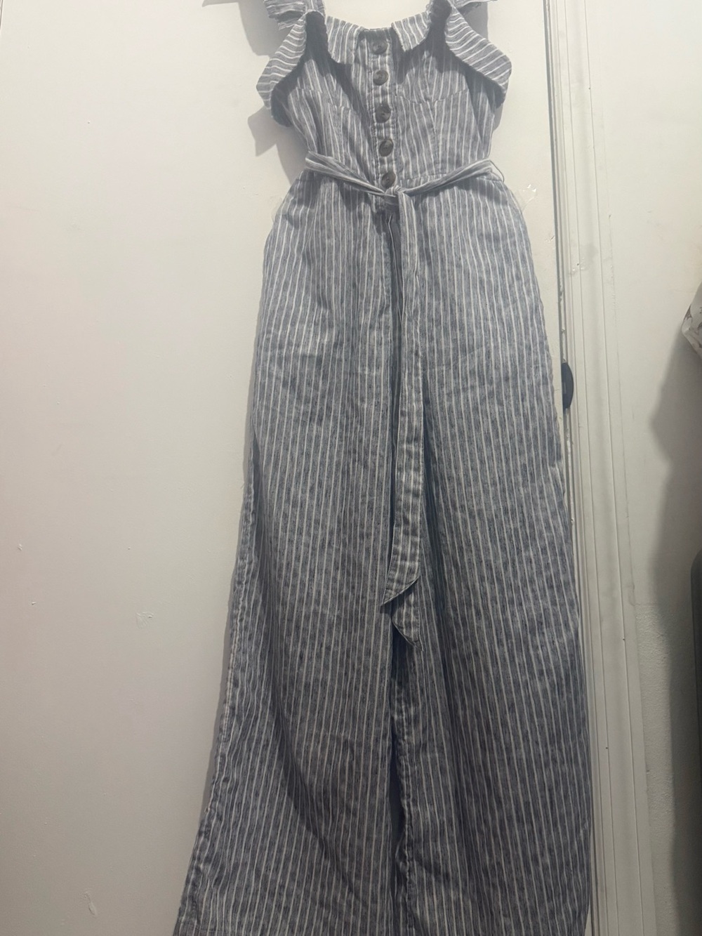 American Eagle Striped Wide Leg Jumpsuit Size 4 - Picture 2 of 8
